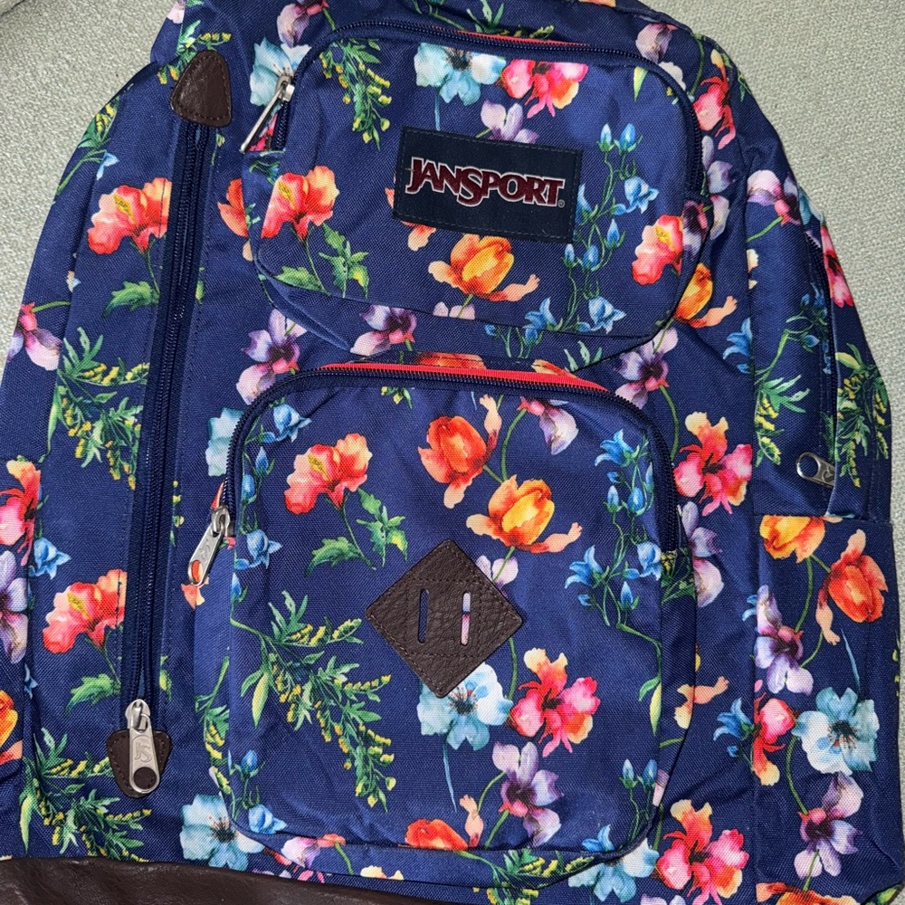 Jansport Blue Floral Backpack